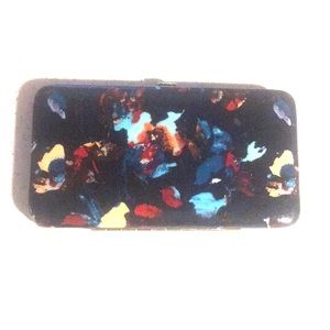 Floral clutch wallet